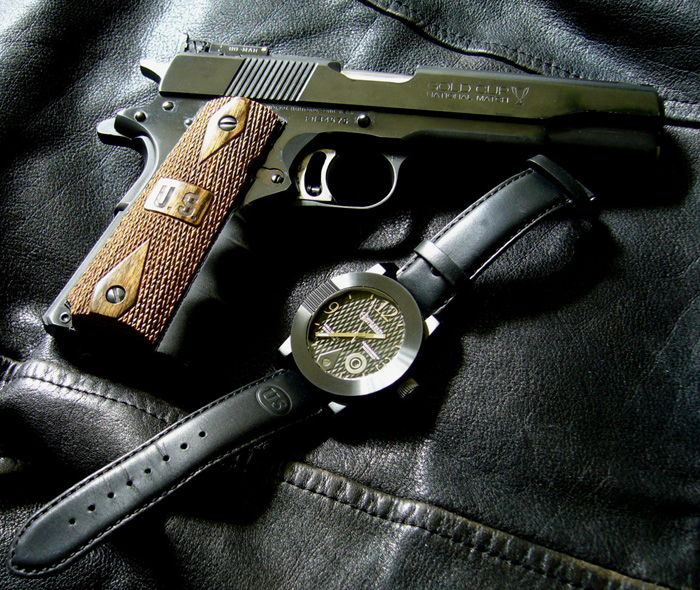1911 Watch from Morpheus with Colt 1911 pistol