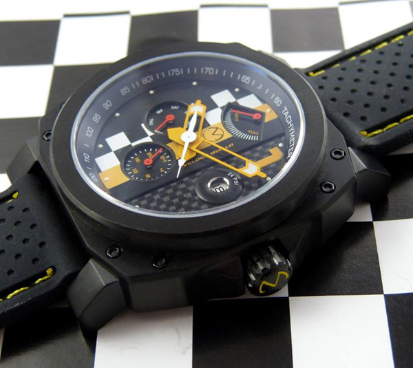 Morpheus Veloce Giallo racing watch with tachymeter